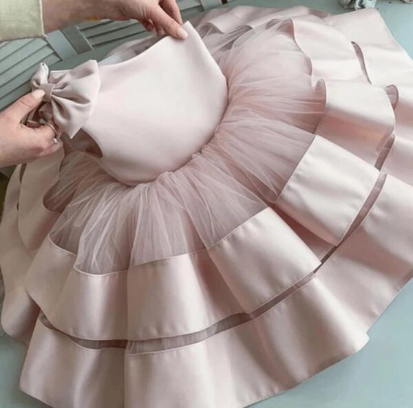 Itty Bitty Pink Tulle One Shoulder Dress