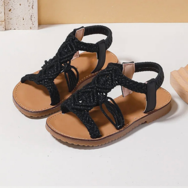 Itty Bitty Black Dreamcatcher Sandals