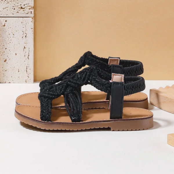 Itty Bitty Black Dreamcatcher Sandals - Image 3