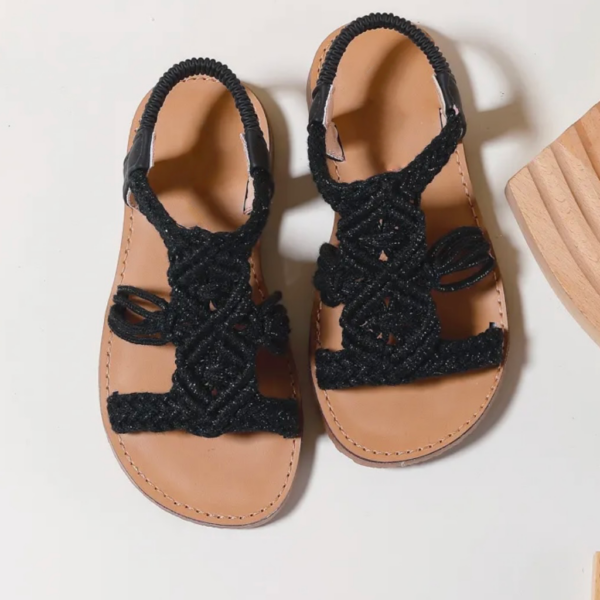 Itty Bitty Black Dreamcatcher Sandals - Image 4