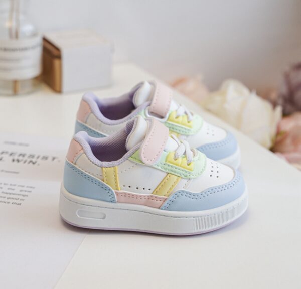 Itty Bitty White Multi Coloured Detail Trainers - Image 3