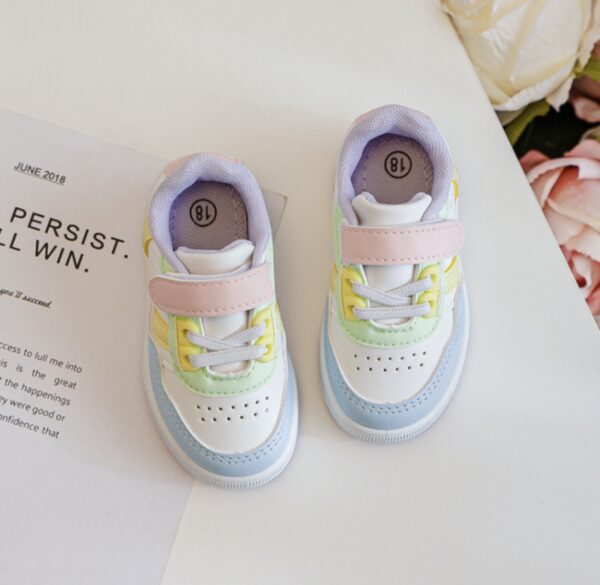 Itty Bitty White Multi Coloured Detail Trainers - Image 4