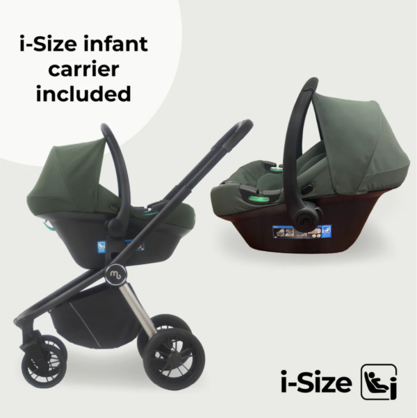 MB450i 3-in-1 Travel System with i-Size Car Seat - Forest Green - Image 4