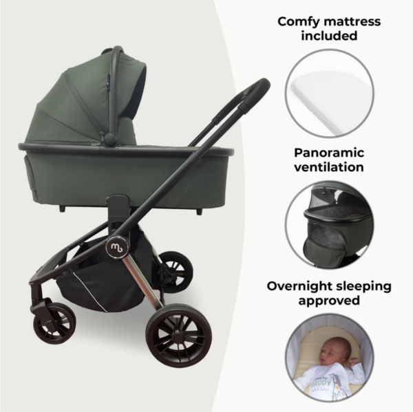 MB450i 3-in-1 Travel System with i-Size Car Seat - Forest Green - Image 13