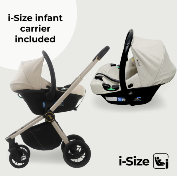 MB450i 3-in-1 Travel System with i-Size Car Seat - Ivory - Image 4