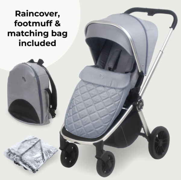 MB450i 3-in-1 Travel System with i-Size Car Seat - Steel Blue - Image 5