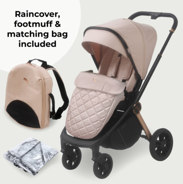 MB450i 3-in-1 Travel System with i-Size Car Seat - Pastel Pink - Image 3