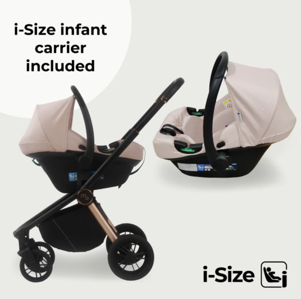 MB450i 3-in-1 Travel System with i-Size Car Seat - Pastel Pink - Image 4