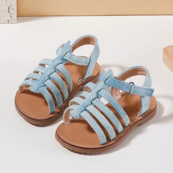 Itty Bitty Denim Multi Strap Sandals - Image 2