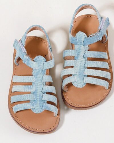 Itty Bitty Denim Multi Strap Sandals