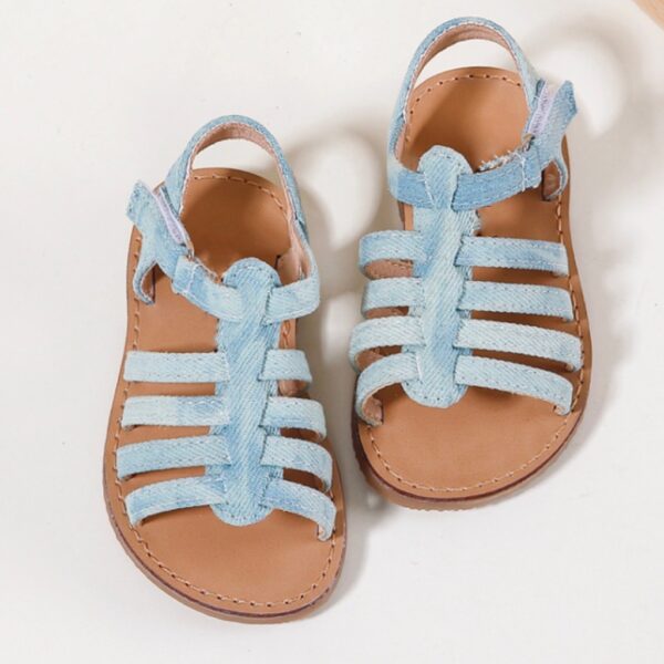 Itty Bitty Denim Multi Strap Sandals