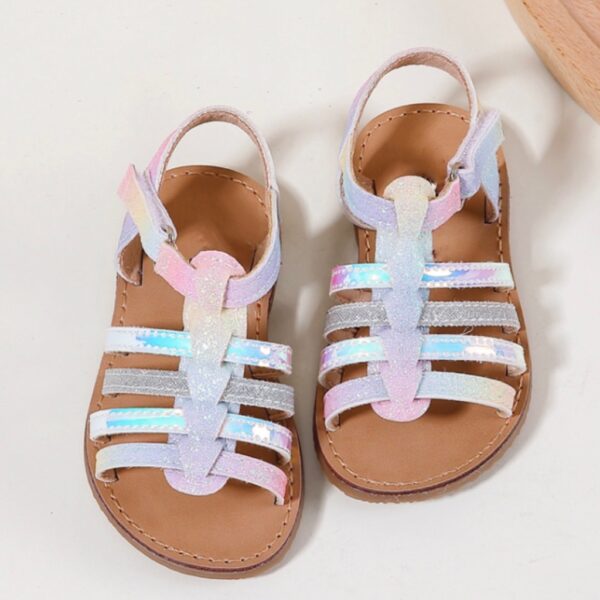 Itty Bitty Rainbow Multi Strap Sandals - Image 3