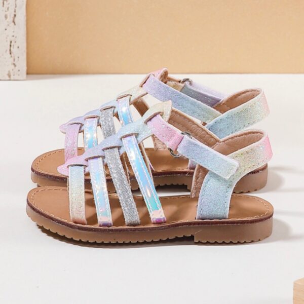 Itty Bitty Rainbow Multi Strap Sandals - Image 4