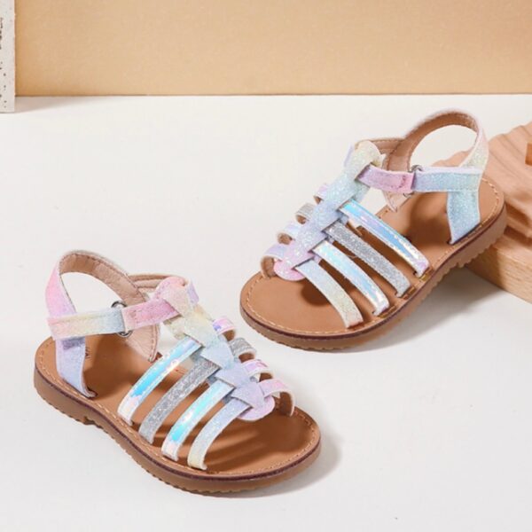 Itty Bitty Rainbow Multi Strap Sandals - Image 5