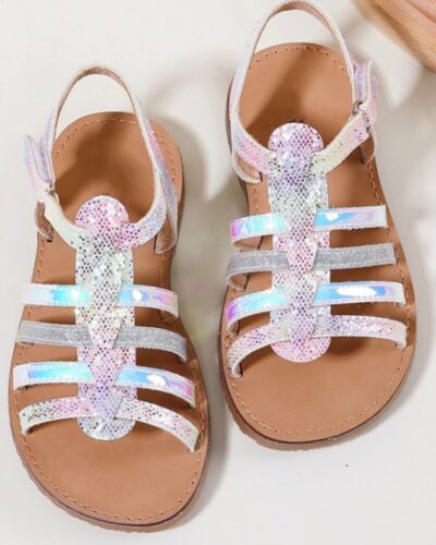 Itty Bitty Rainbow Snake Multi Strap Sandals