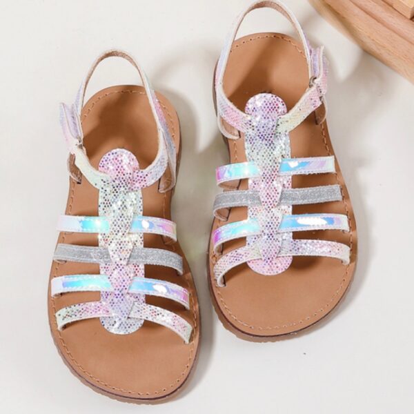 Itty Bitty Rainbow Snake Multi Strap Sandals
