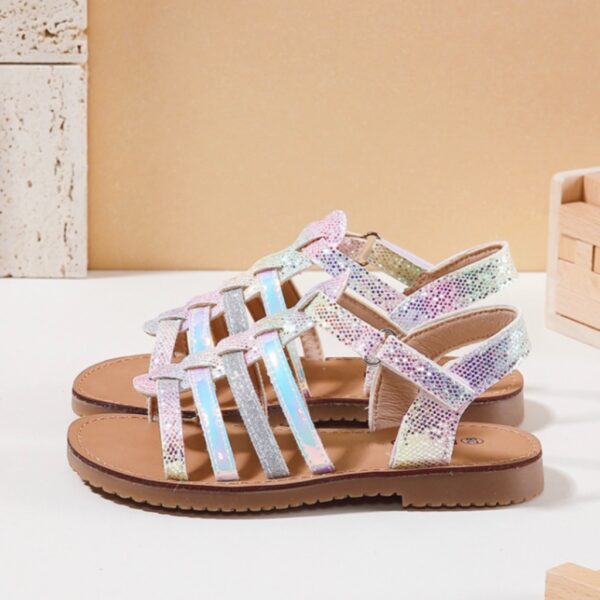 Itty Bitty Rainbow Snake Multi Strap Sandals - Image 4