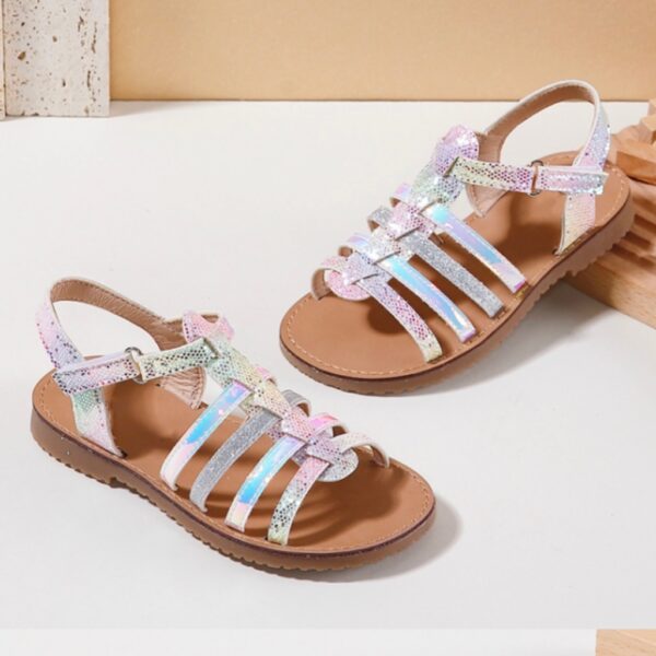 Itty Bitty Rainbow Snake Multi Strap Sandals - Image 3