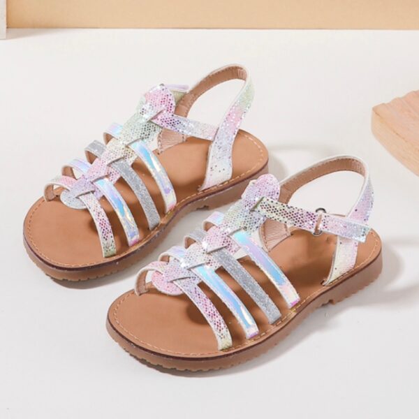 Itty Bitty Rainbow Snake Multi Strap Sandals - Image 2