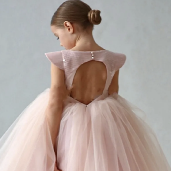 Itty Bitty Pink Sequin Open Back Tutu Dress - Image 5