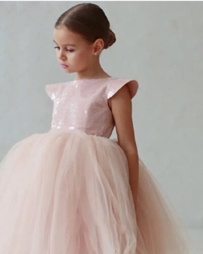 Itty Bitty Pink Sequin Open Back Tutu Dress