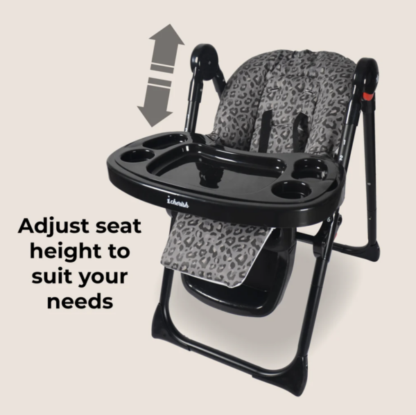 MBHC8 Premium Highchair - Dani Dyer Black Leopard - Image 3