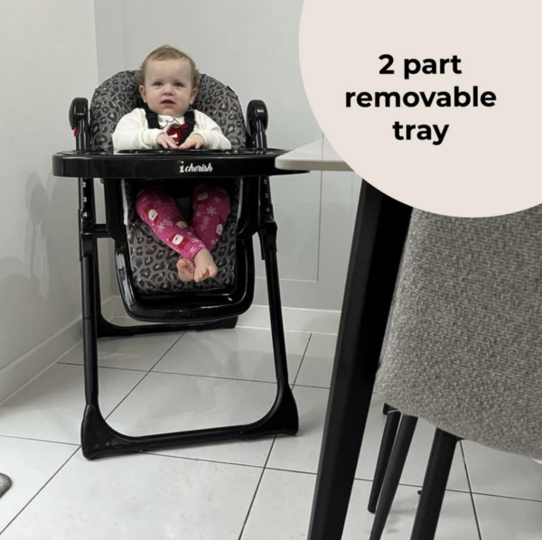 MBHC8 Premium Highchair - Dani Dyer Black Leopard - Image 4