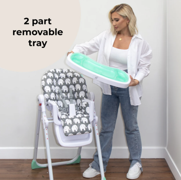 MBHC8 Premium Highchair - Billie Faiers Elephants - Image 8