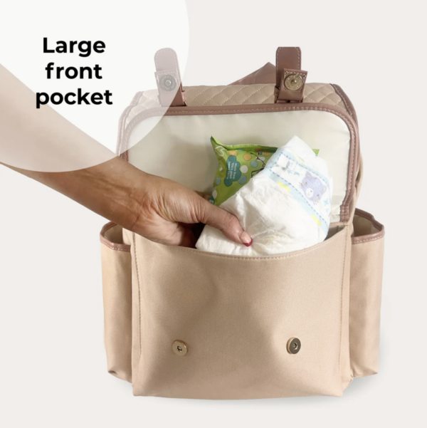 Backpack Changing Bag (Oatmeal Herringbone) - Image 6
