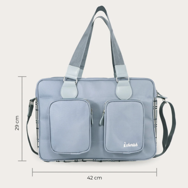 Deluxe Changing Bag (Dani Dyer Blue Plaid) - Image 4