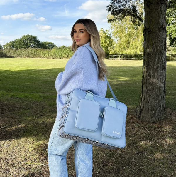 Deluxe Changing Bag (Dani Dyer Blue Plaid) - Image 5