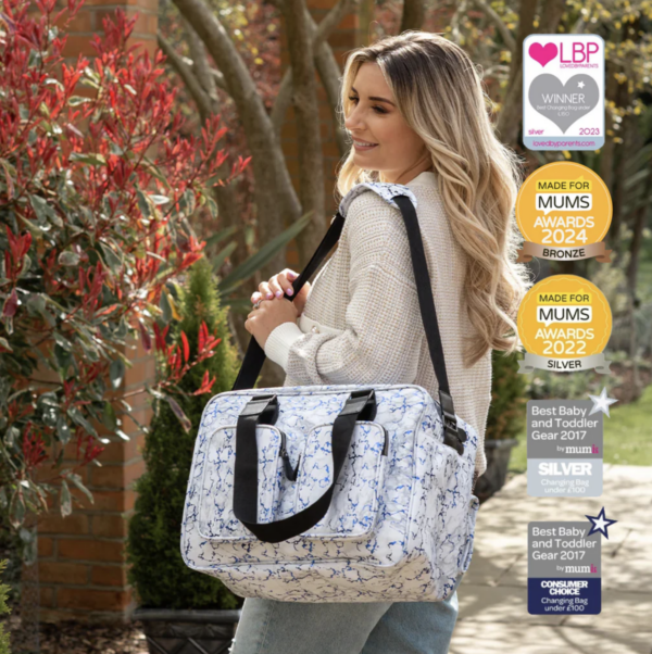 Deluxe Changing Bag (Dani Dyer Metallic Blue Marble) - Image 7