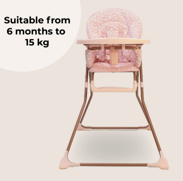 MBHC1 Compact Highchair - Pink Dalmatian - Image 3