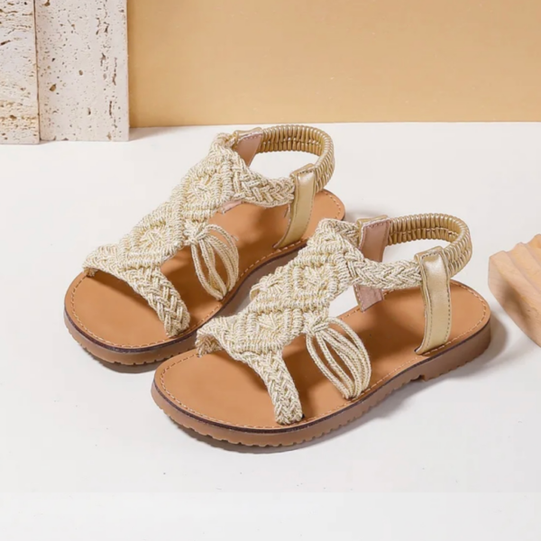Itty Bitty Gold Dreamcatcher Sandals