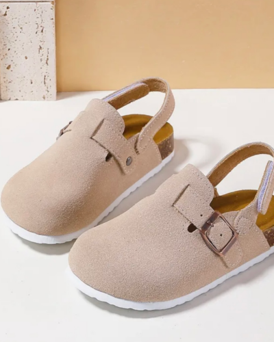 Itty Bitty Cream Suedette Clogs