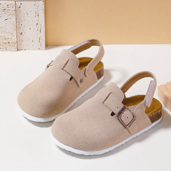 Itty Bitty Cream Suedette Clogs