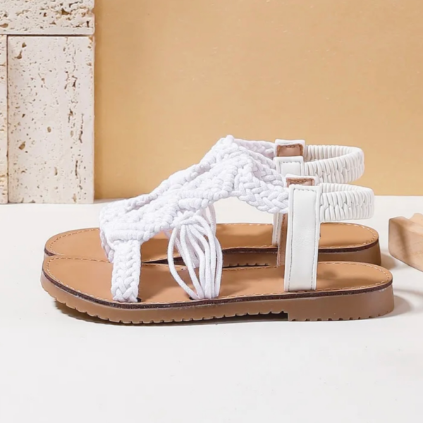 Itty Bitty White Dreamcatcher Sandals - Image 3