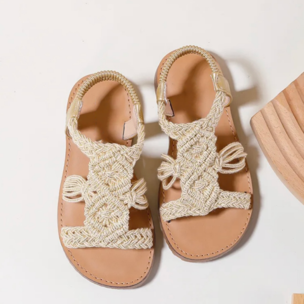 Itty Bitty Gold Dreamcatcher Sandals - Image 4
