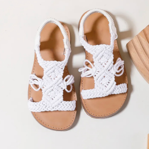 Itty Bitty White Dreamcatcher Sandals - Image 4
