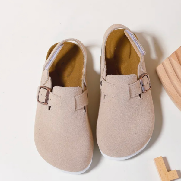 Itty Bitty Cream Suedette Clogs - Image 4