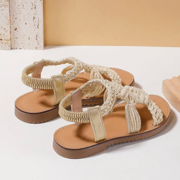 Itty Bitty Gold Dreamcatcher Sandals - Image 5