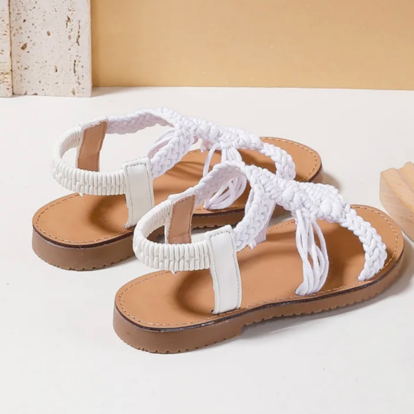 Itty Bitty White Dreamcatcher Sandals - Image 5