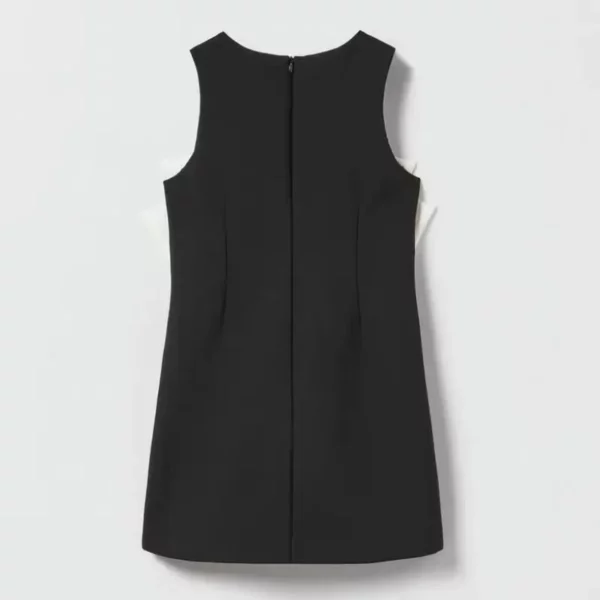 Itty Bitty Black & White Statement Bow Dress - Image 5
