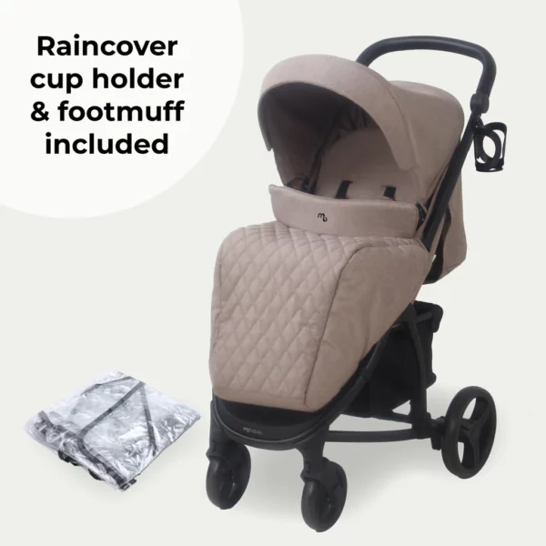 MB200i 3-in-1 Travel System with i-Size Car Seat - Mink - Image 8
