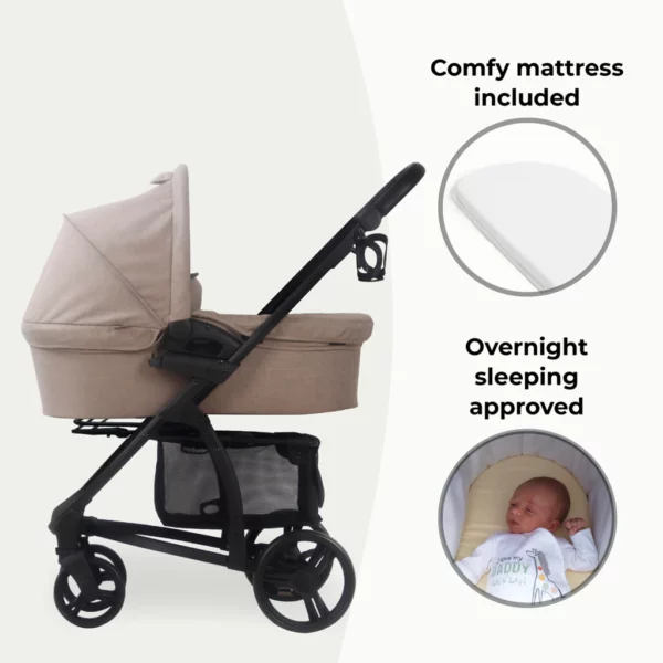 MB200i 3-in-1 Travel System with i-Size Car Seat - Mink - Image 2