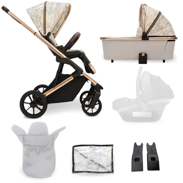 MB500 3-in-1 Travel System with Base - Rose Gold Stone - Image 4