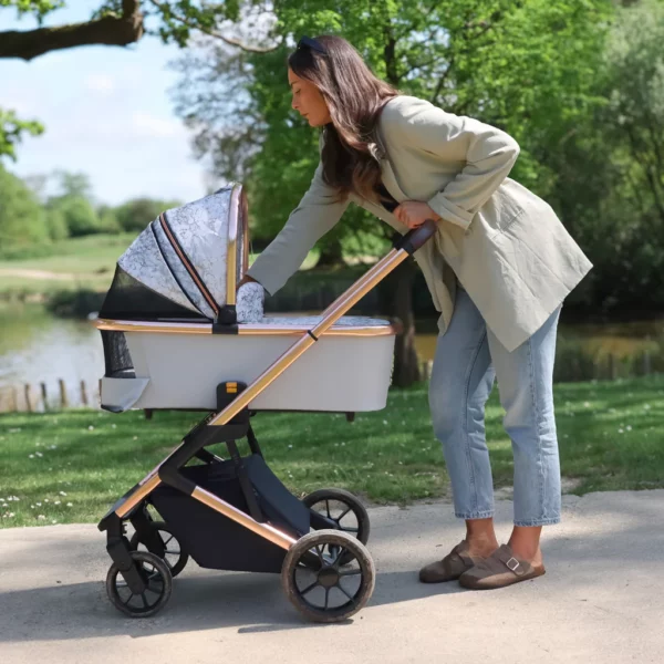 MB500 3-in-1 Travel System with Base - Rose Gold Stone - Image 6