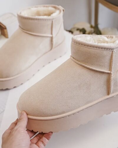 Itty Bitty Women's Light Beige Dipper Chunky Boots