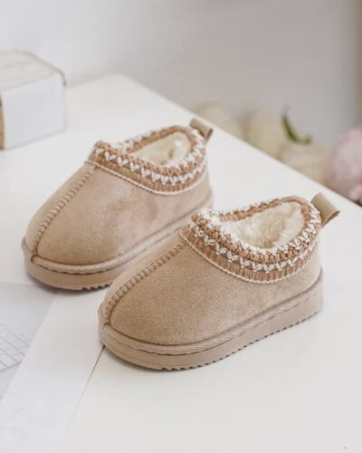 Itty Bitty Tazz Beige Clogs