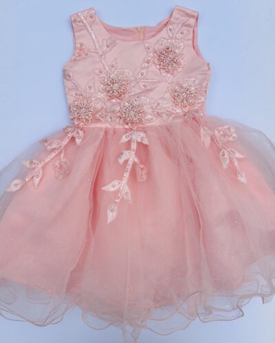 Itty Bitty Isla  Pink Sparkle and Pearl Tulle dress